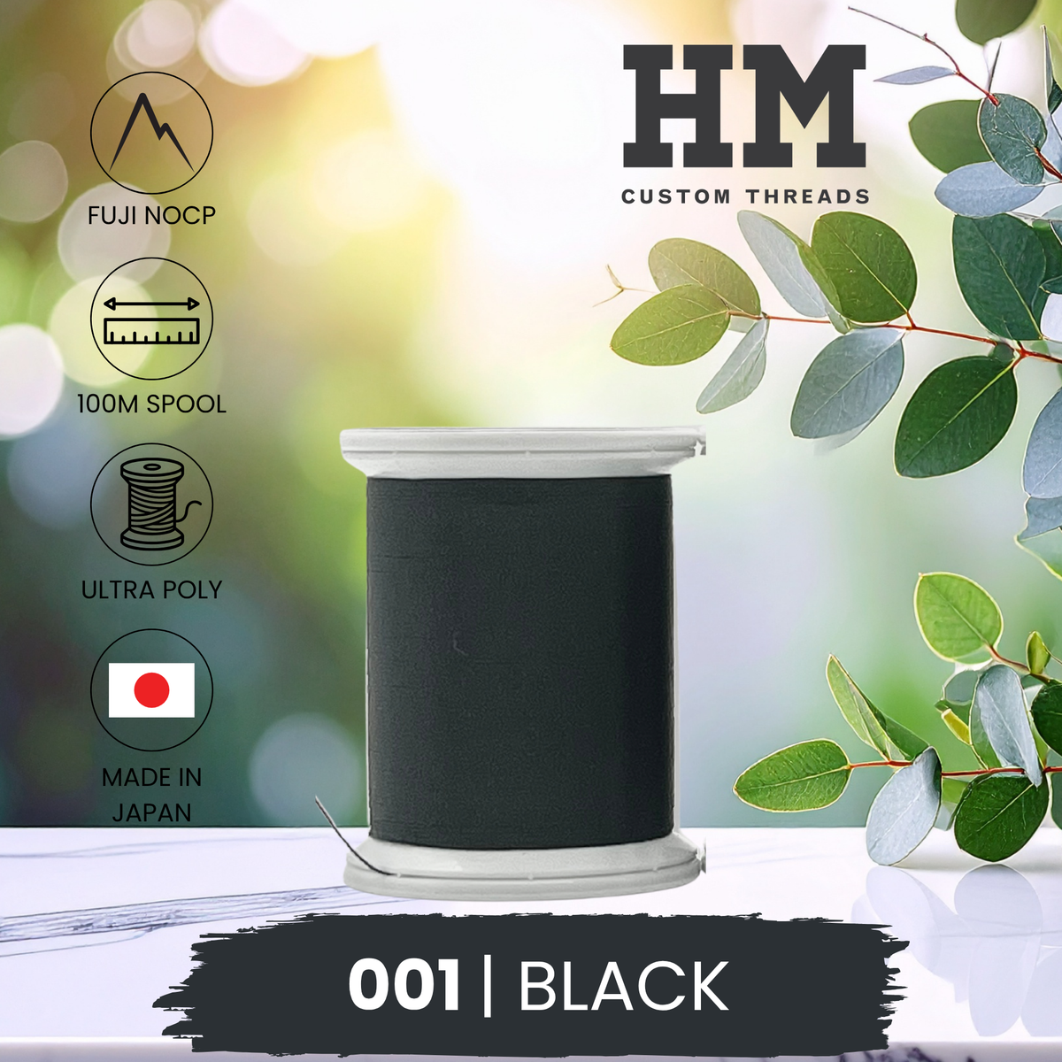 Fuji 001 Black Ultra Poly NOCP Thread