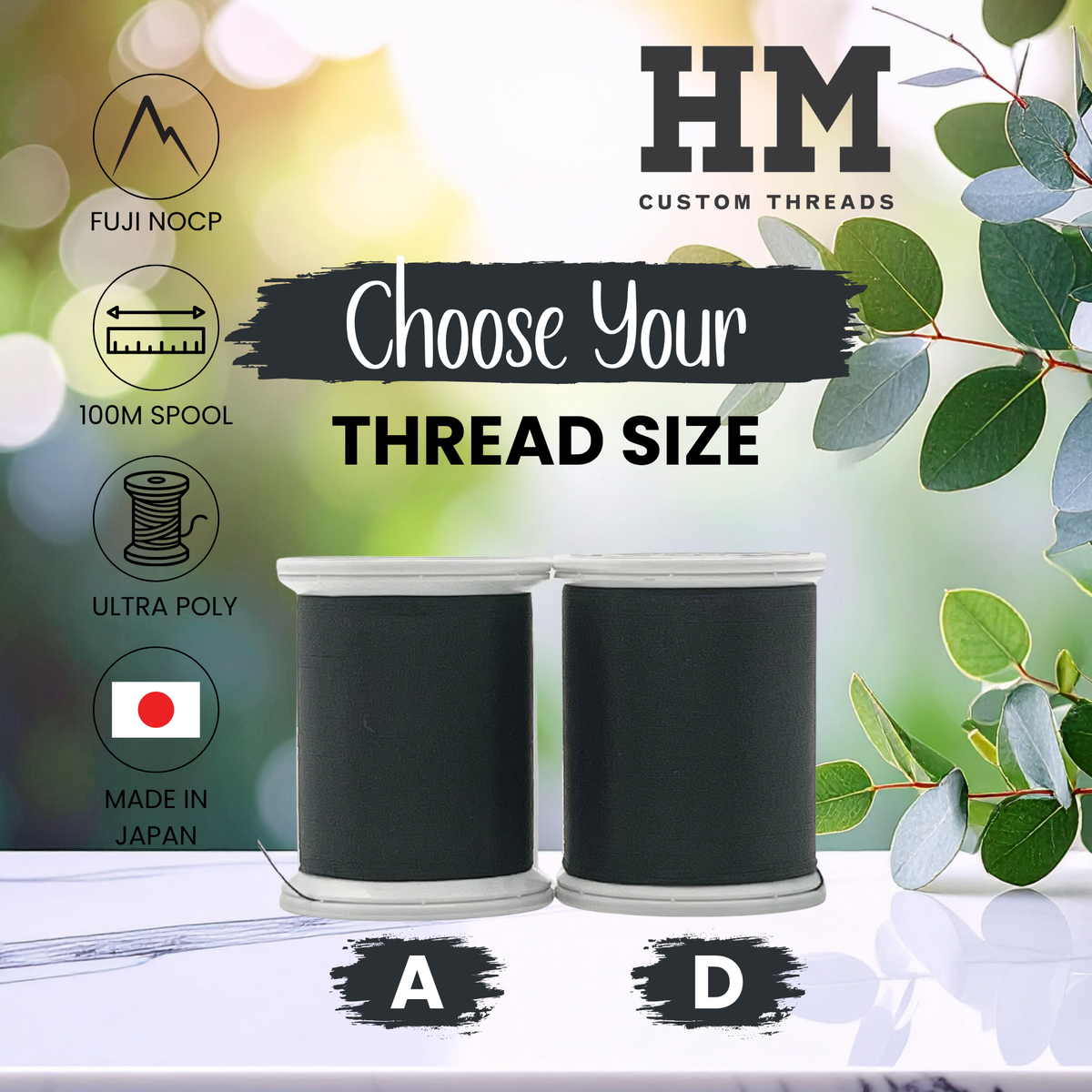 Fuji 001 Black Ultra Poly NOCP Thread