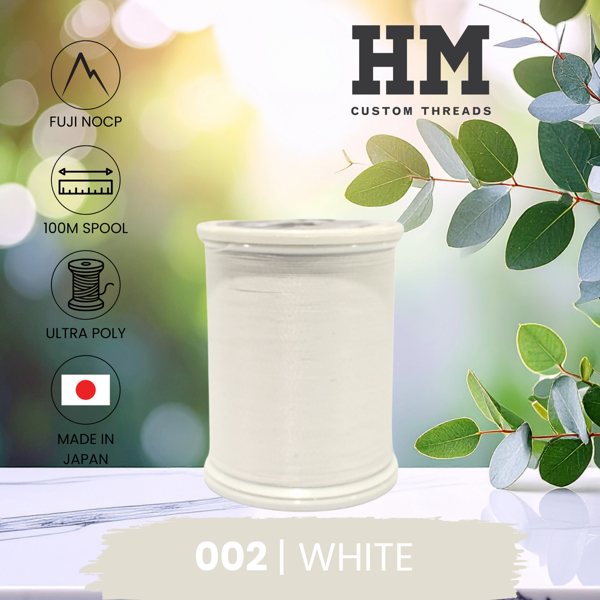 Fuji 002 White Ultra Poly NOCP Thread
