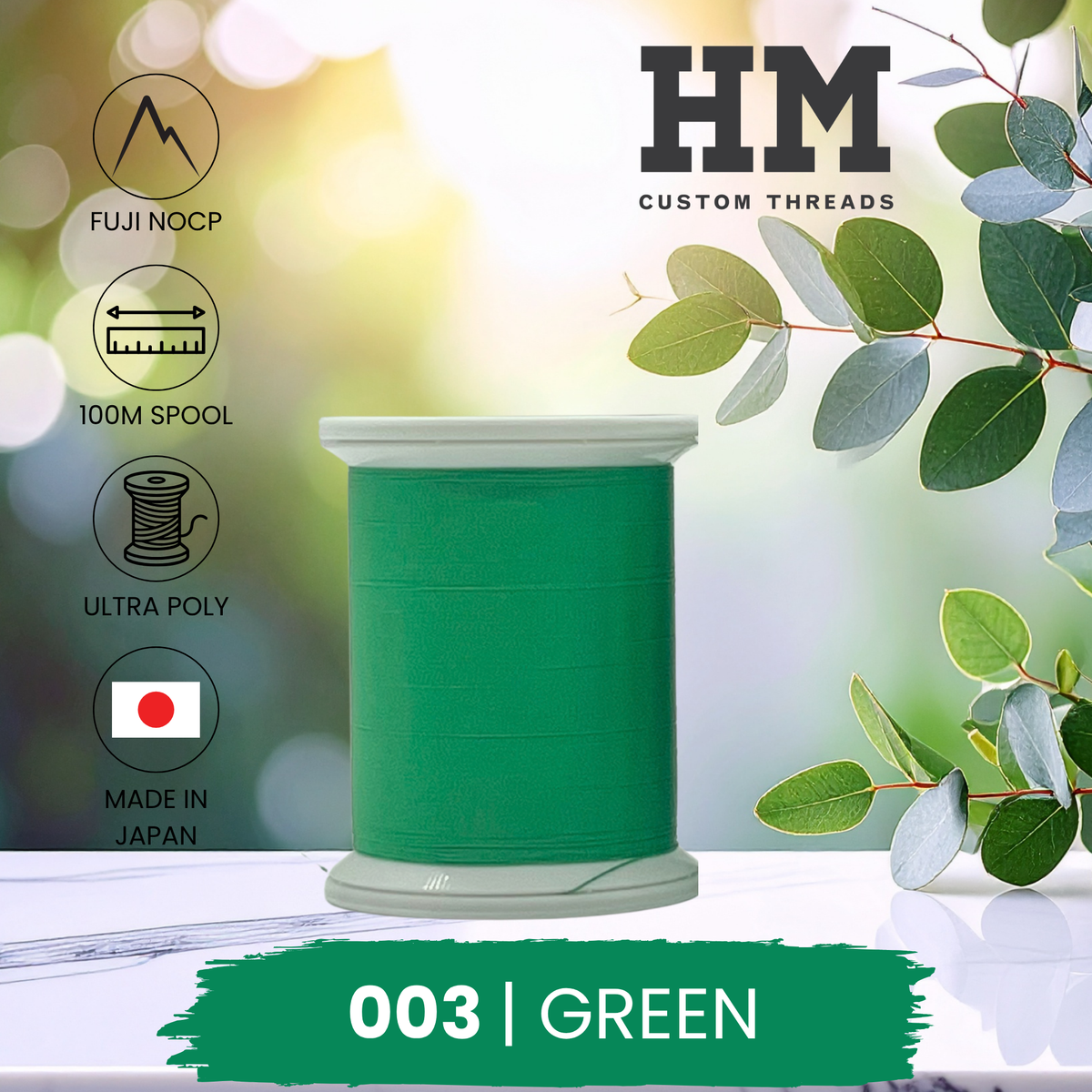 Fuji 003 Dark Green Ultra Poly NOCP Thread