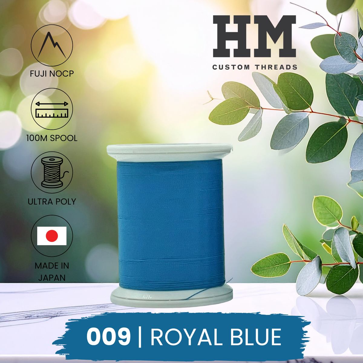 Fuji 009 Royal Blue Ultra Poly NOCP Thread