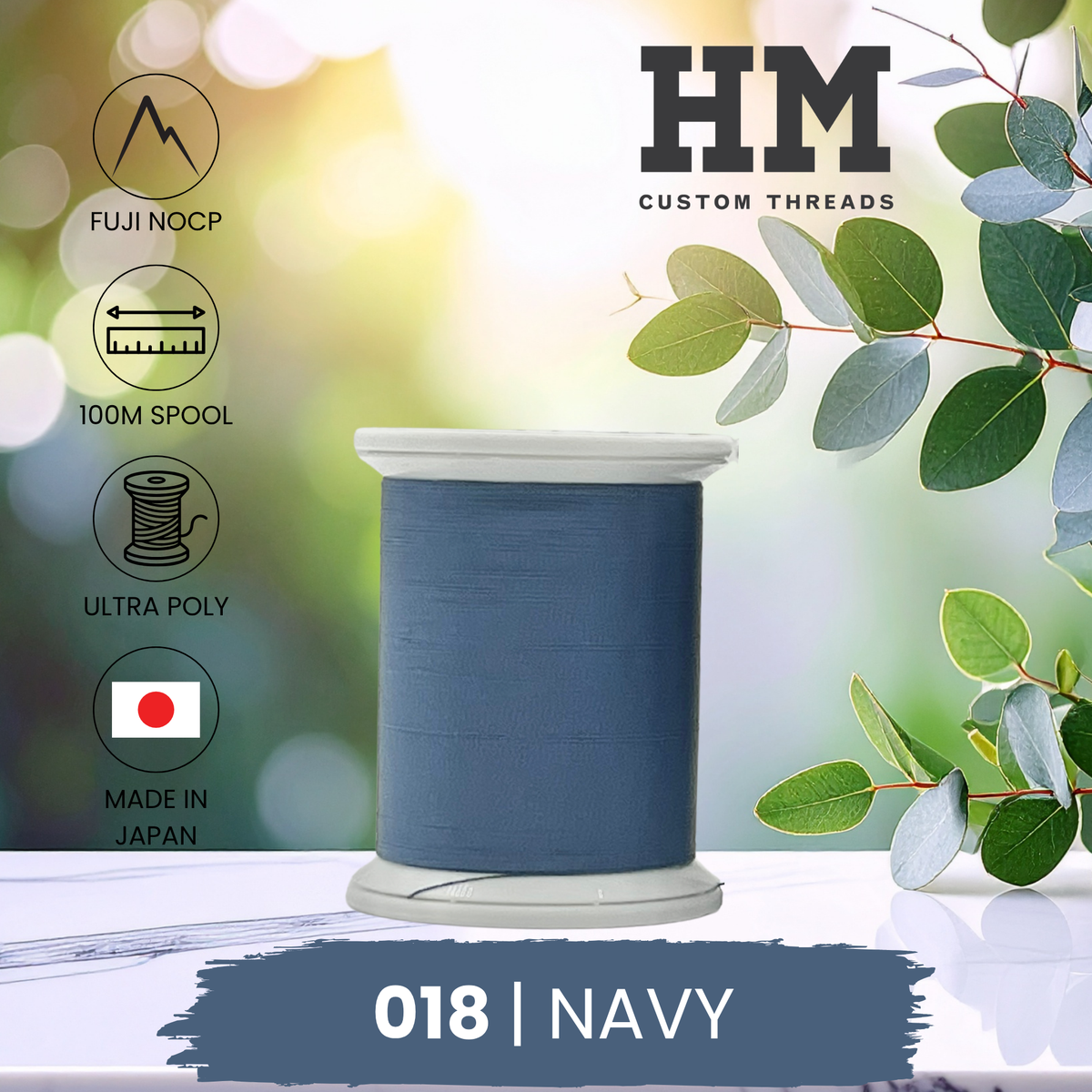 Fuji 018 Navy Ultra Poly NOCP Thread