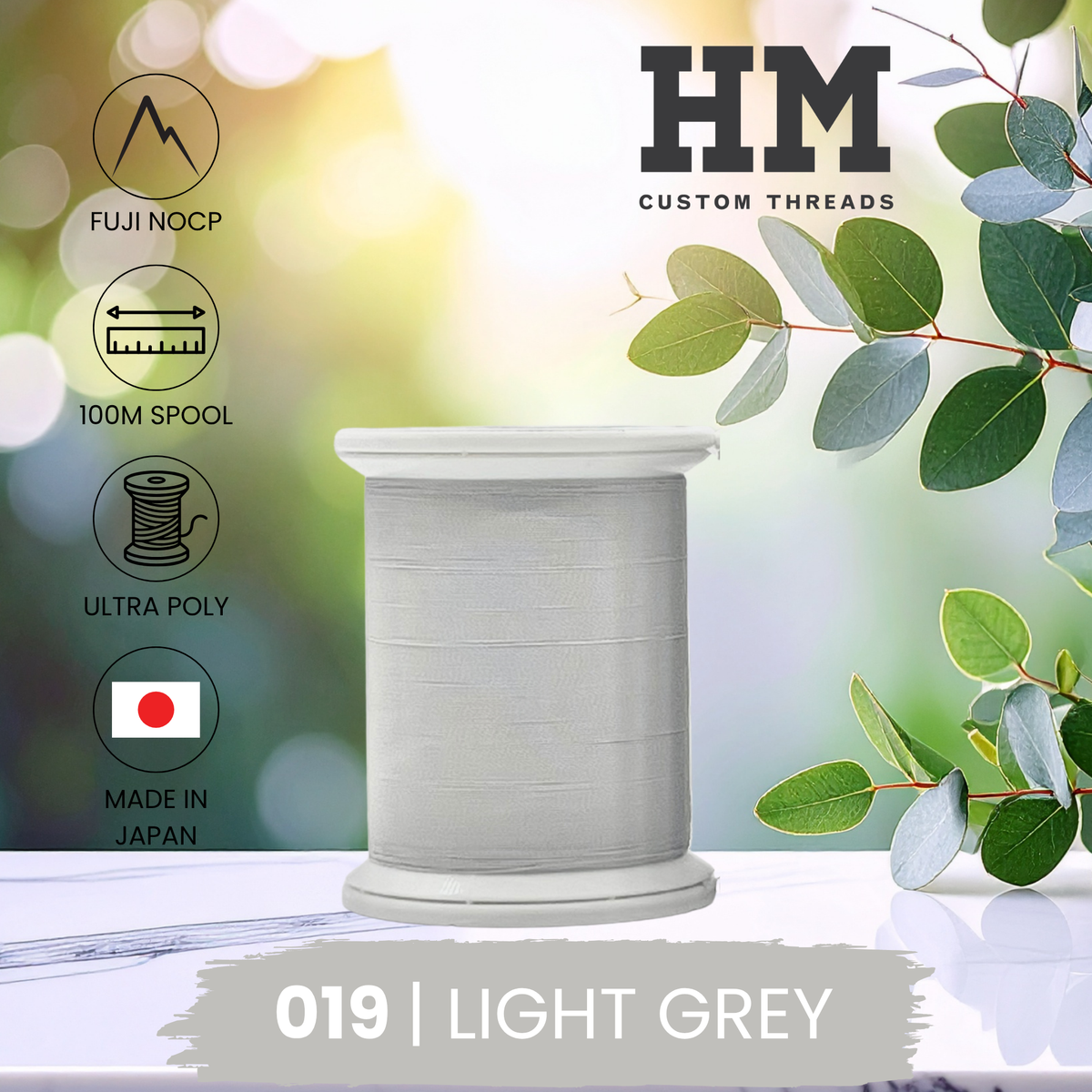 Fuji 019 Lt Grey Ultra Poly NOCP Thread