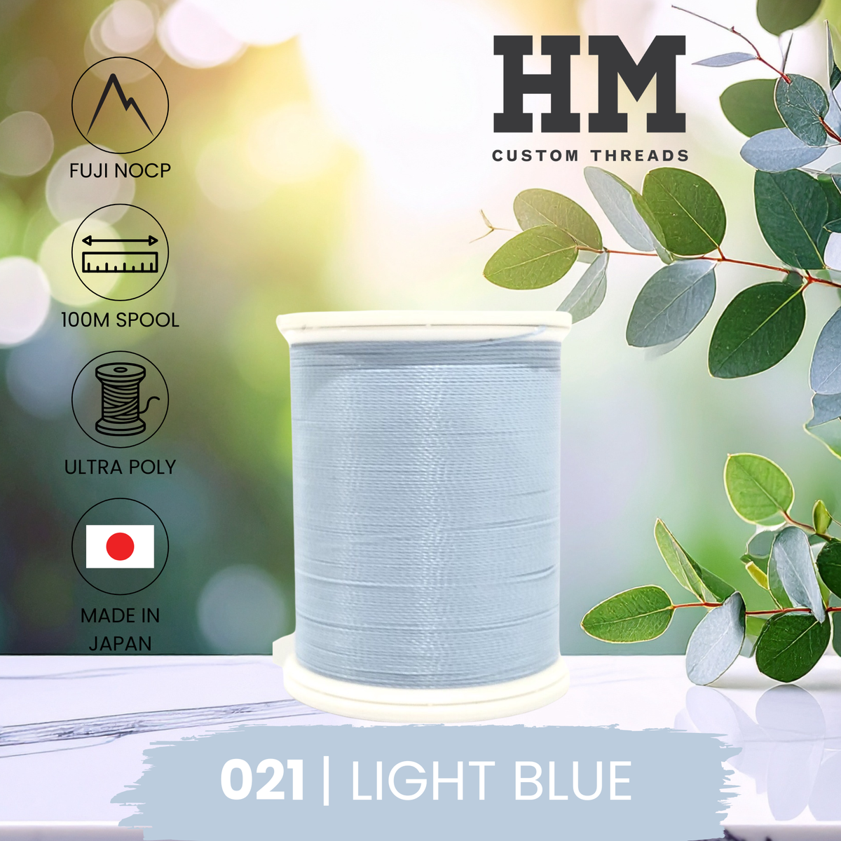 Fuji 021 Light Blue Ultra Poly NOCP Thread
