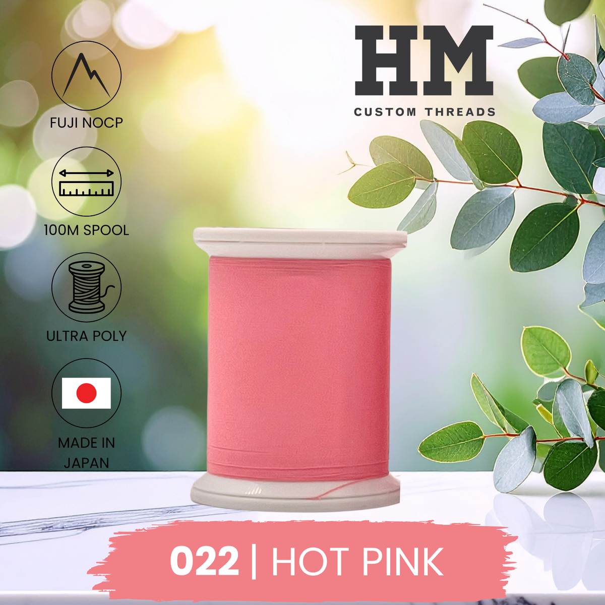 Fuji 022 Hot Pink Ultra Poly NOCP Thread
