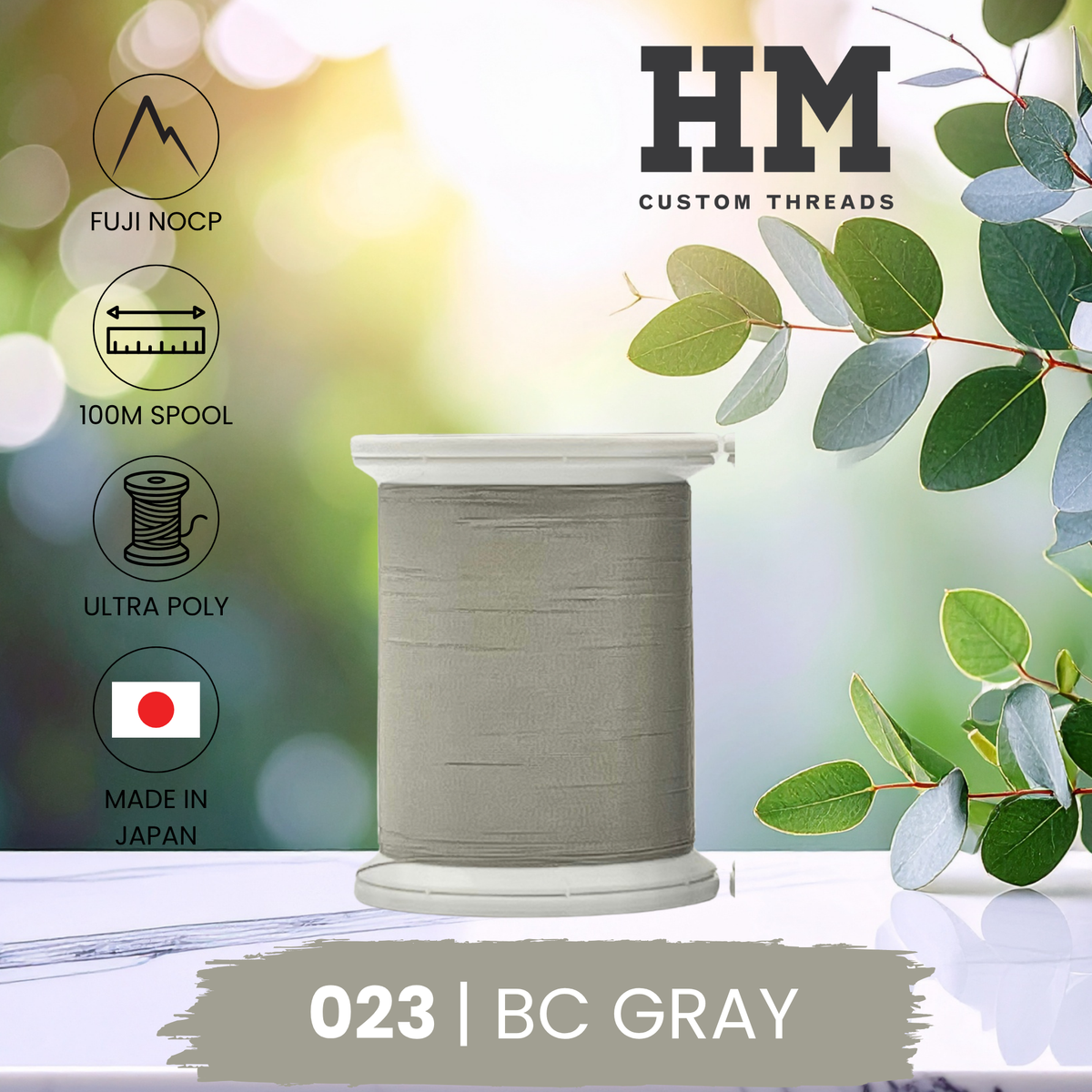 Fuji 023 BC Gray Ultra Poly NOCP Thread