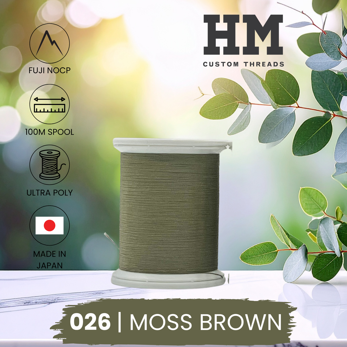 Fuji 026 Moss Brown Ultra Poly NOCP Thread
