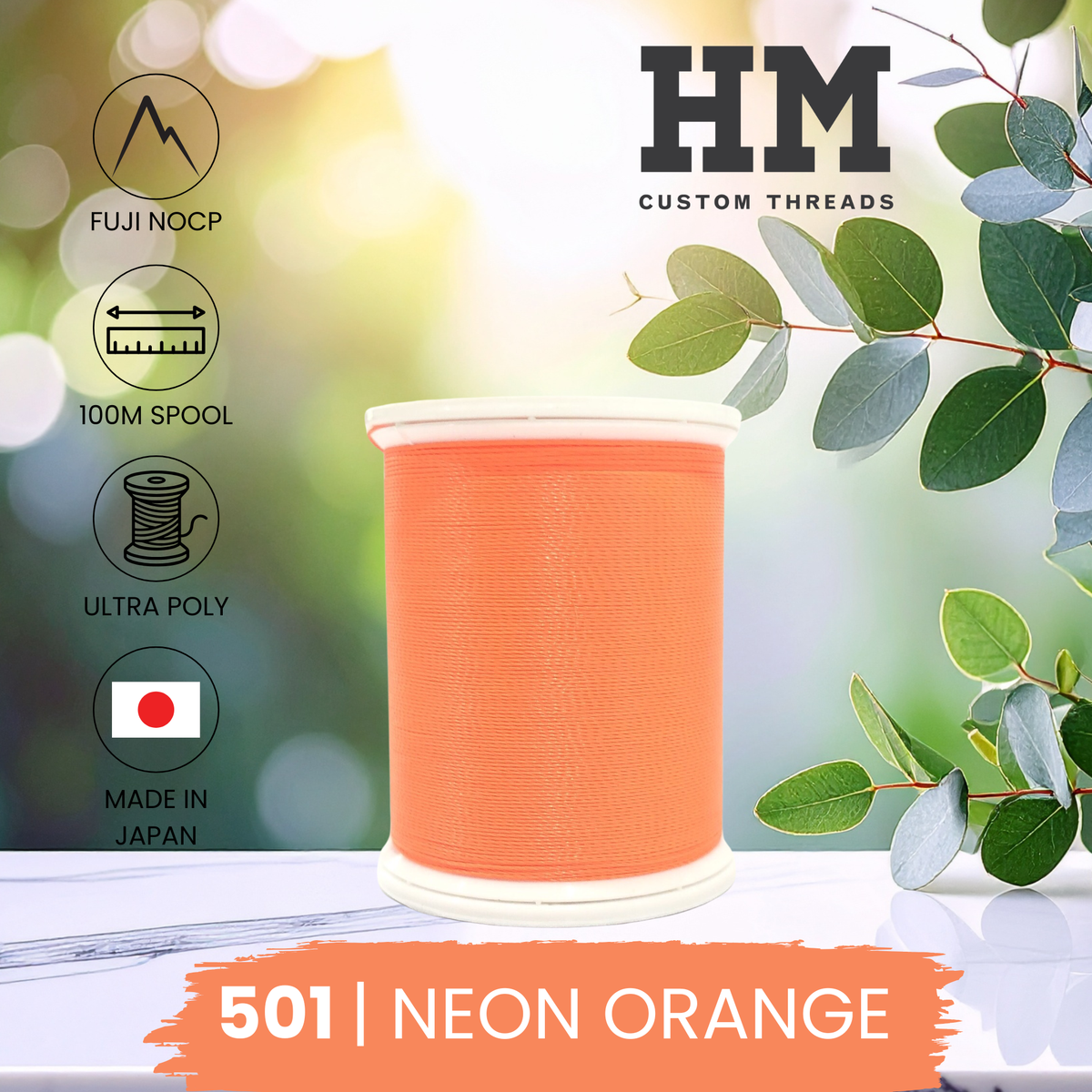 Fuji 501 Neon Orange Ultra Poly NOCP Thread