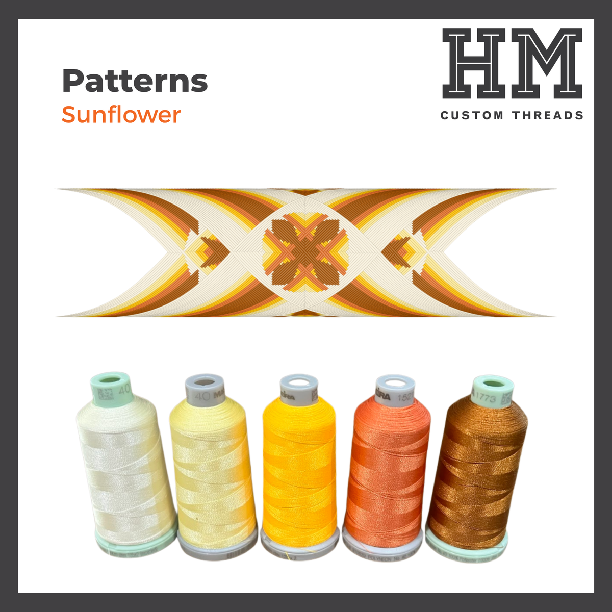 Sunflower Rod Wrapping Step by Step Pattern