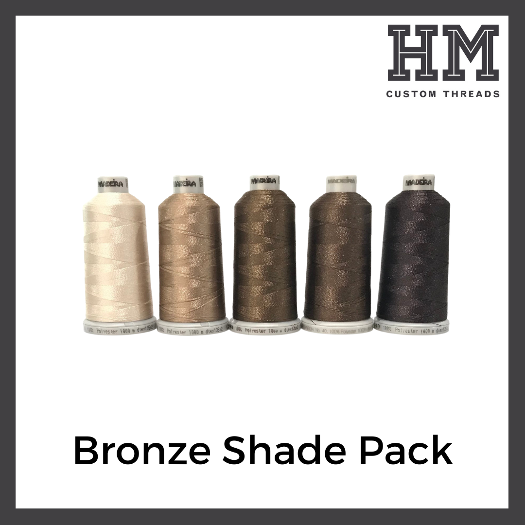 Bronze Color Thread Bronze Shade Pack – HM Custom Threads